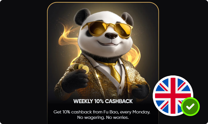 GoldenPanda Casino Weekly Cashback Bonus