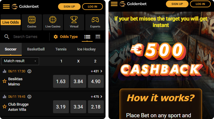 Goldenbet Features