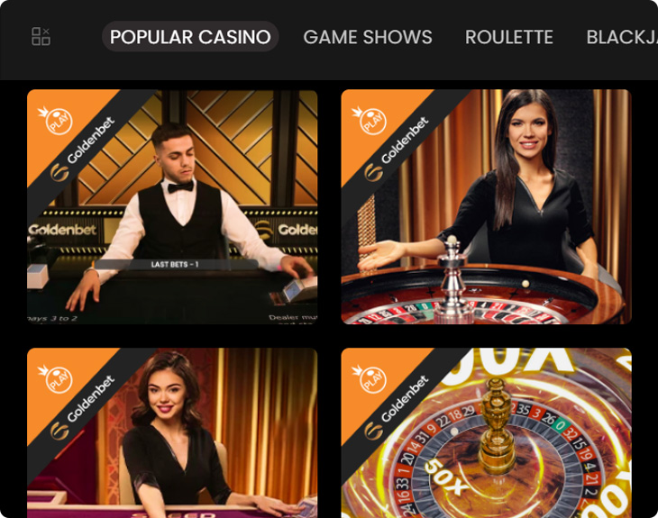 Goldenbet Live Casino Games