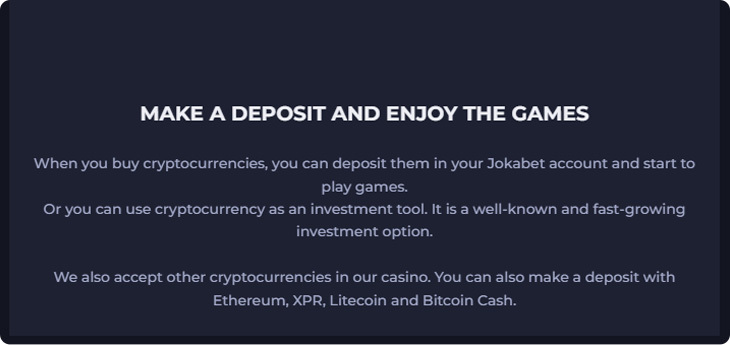 Jokabet Deposit