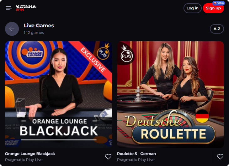 Katanaspin Live Casino Games