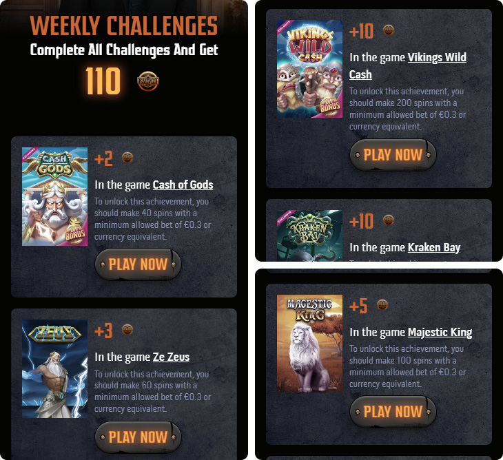 Gransino Weekly Challenges