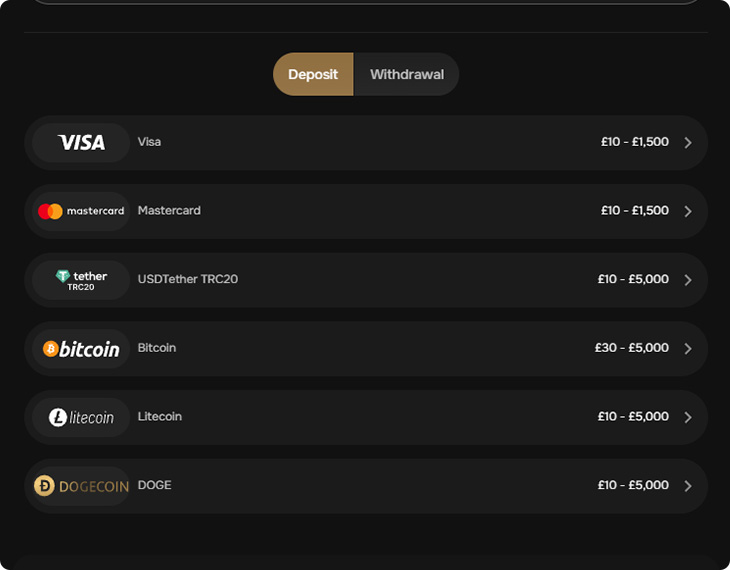 mrpunter deposit methods