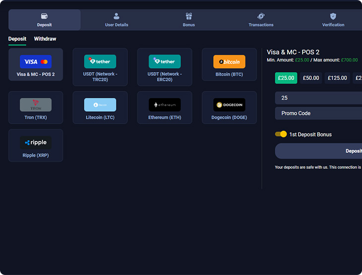 BetNuvo Deposit Methods