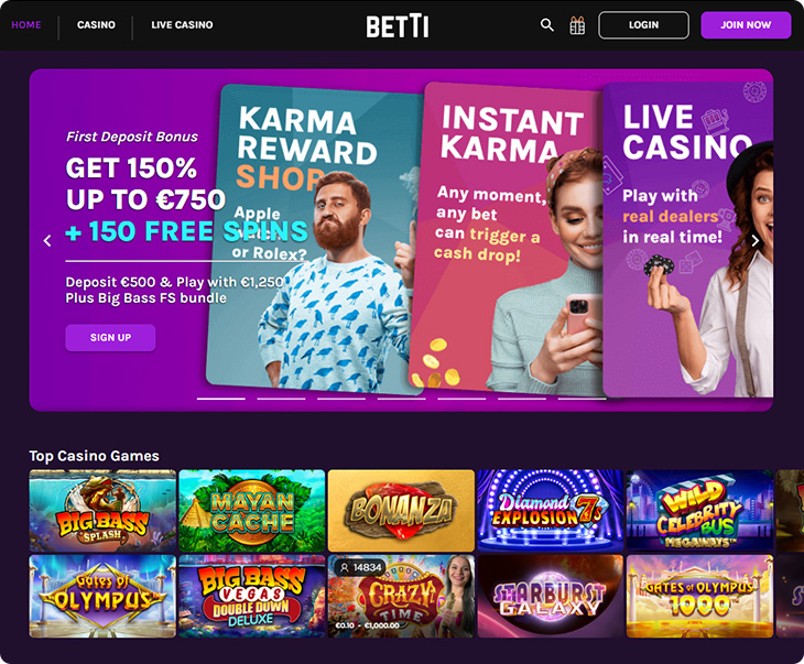 Betti Casino Design