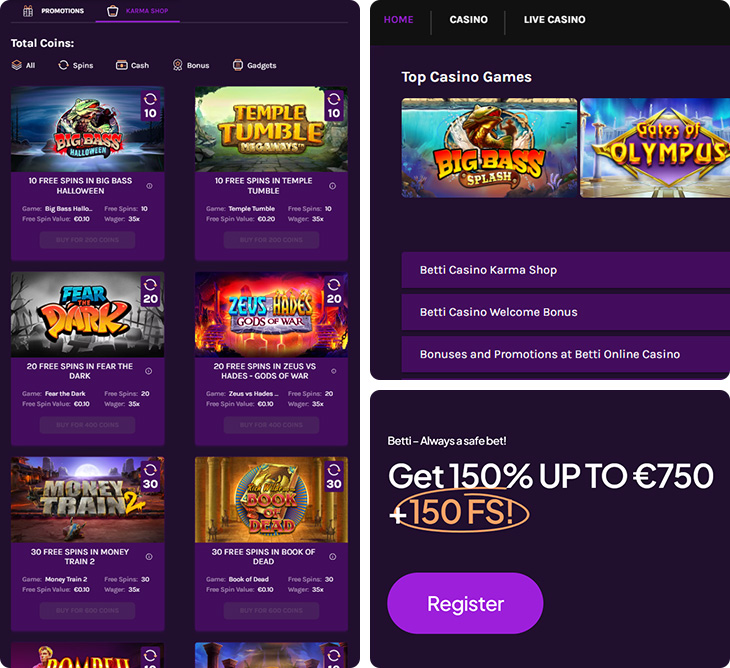 Betti Casino Features