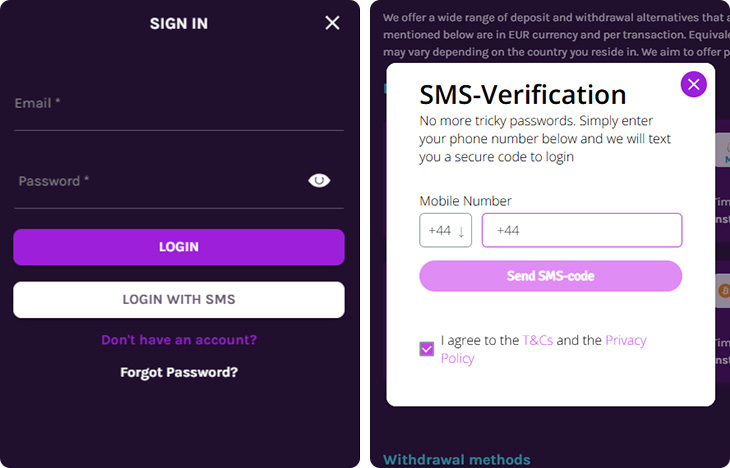 Betti Casino Login and Registration