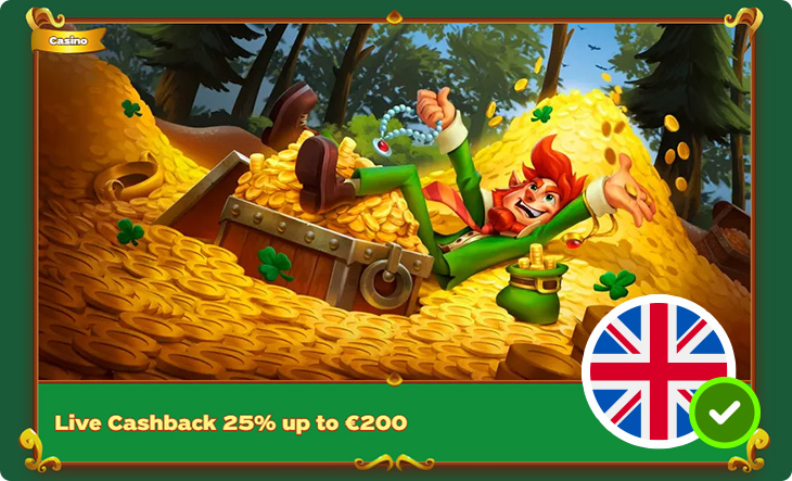 Greenluck Casino Live Cashback Bonus