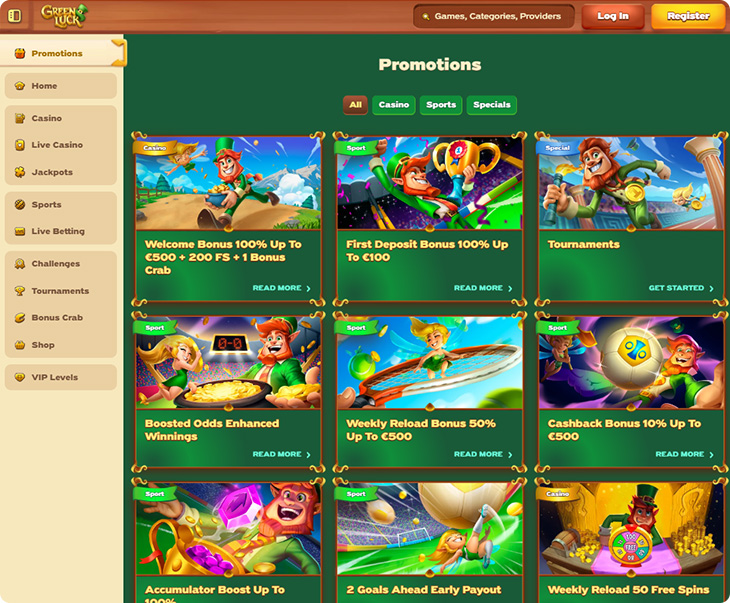 Greenluck Casino Promotions