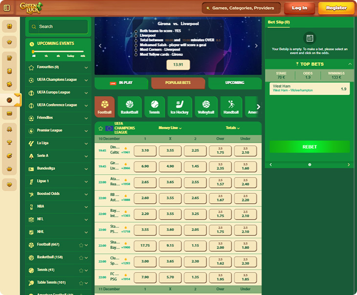 Greenluck Casino Sports Betting