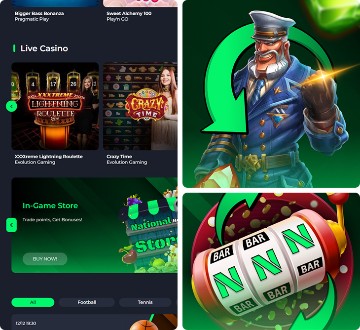 NationalBet Casino Features