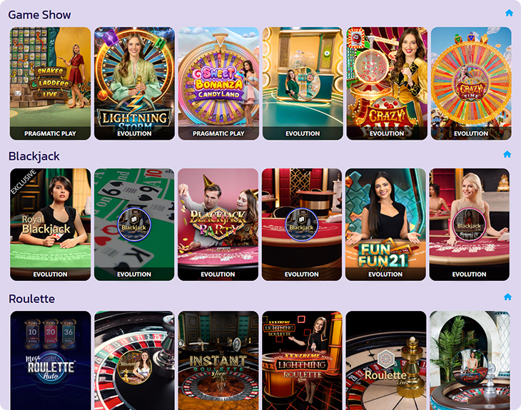 Ra Casino Live Casino Games