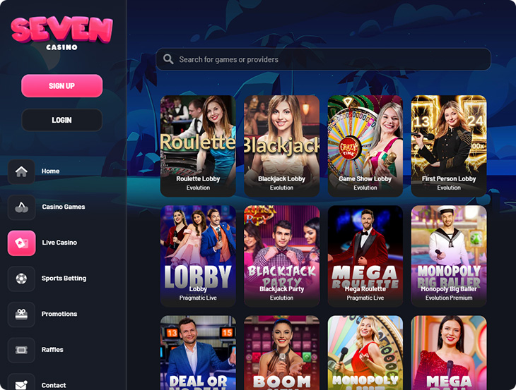 Seven Casino Live Casino Games