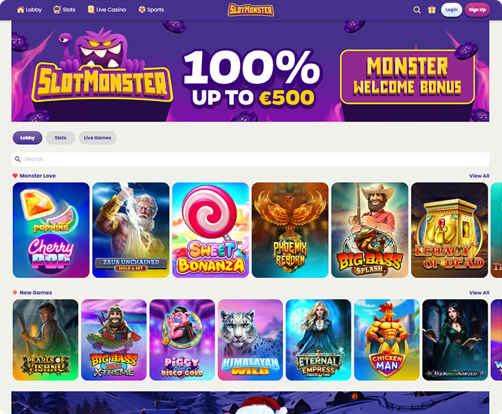 Slotmonster Casino Design