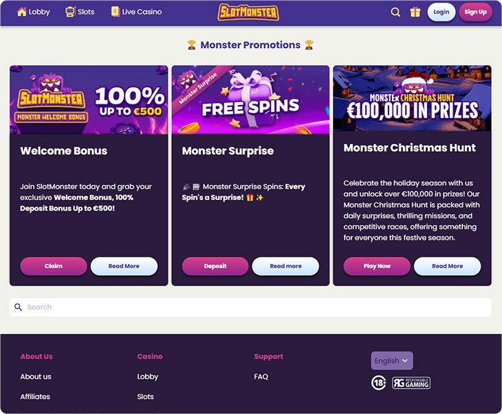 Slotmonster Casino Promotions