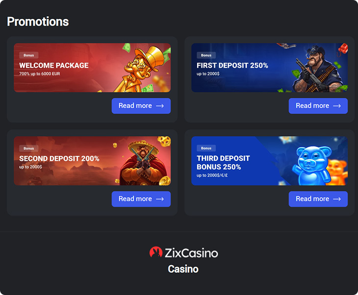ZixCasino Promotions