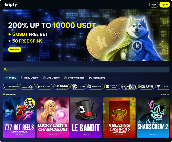 Kripty Casino Design