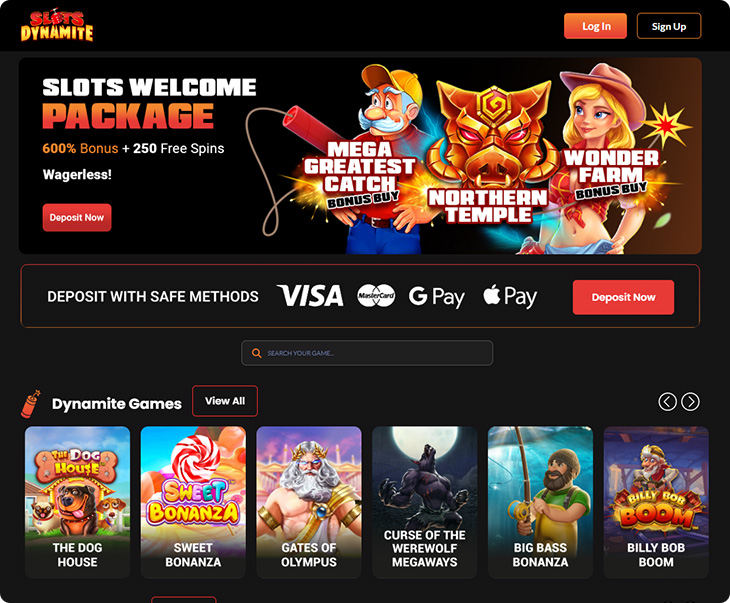SlotsDynamite Casino Design