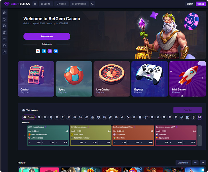BetGem Casino Design