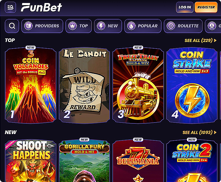 FunBet Casino Design