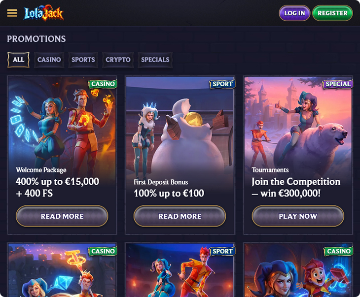LolaJack Casino Promotions